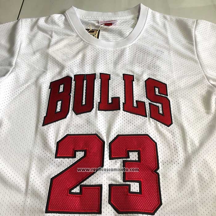 Camiseta Manga Corta Chicago Bulls Michael Jordan NO Blanco